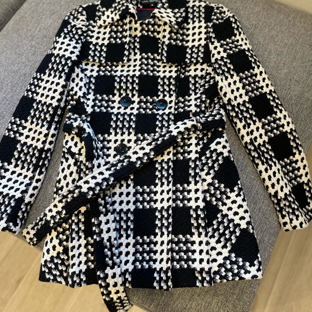 VIA SPIGA WOOL TWEED TRENCH COAT
